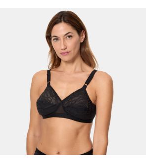 Le soutien-gorge coeur croisé classique Playtex noir