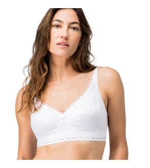 Le soutien-gorge coeur croisé féminin coton Playtex blanc