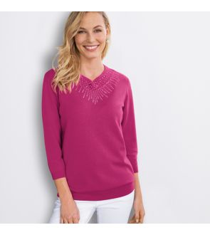 Le pull Mably fuchsia