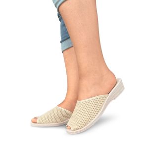Les mules Majorque beige