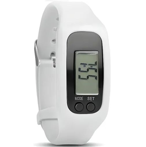 La montre podomètre blanc main product photo